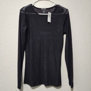 SOLD Hot Topic Long Sleeve Mesh Fishnet Goth Witchy Shirt